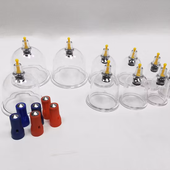 Set di coppette sottovuoto in plastica per tazze Hijama