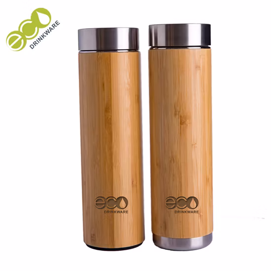 GB8060 Tazza di bambù delle tazze di caffè di bambù della boccetta di vuoto dell'acciaio inossidabile della chiavetta di bambù all'ingrosso della Cina di GB8060 500ml