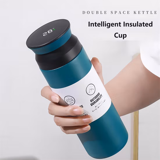 Tazza per acqua da caffè portatile sottovuoto in acciaio inossidabile 304 con coperchio