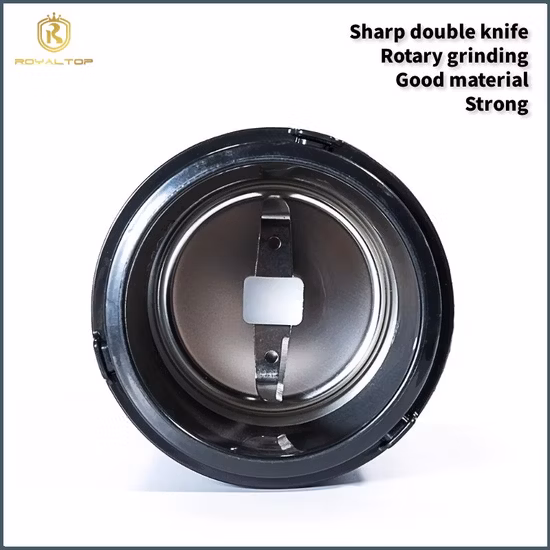 Set di smerigliatrice elettrica per caffè e spezie portatile personalizzata 2023 Smerigliatrice elettrica per spezie a secco in acciaio inossidabile 304 con coperchio superiore visibile