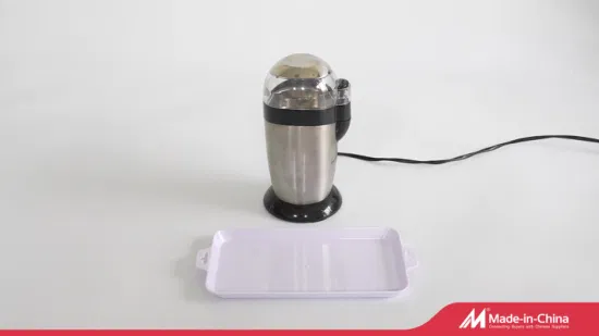 Macinacaffè elettrico in plastica per pentole, macinino per noci con lama in acciaio inossidabile e coperchio trasparente (8832D)
